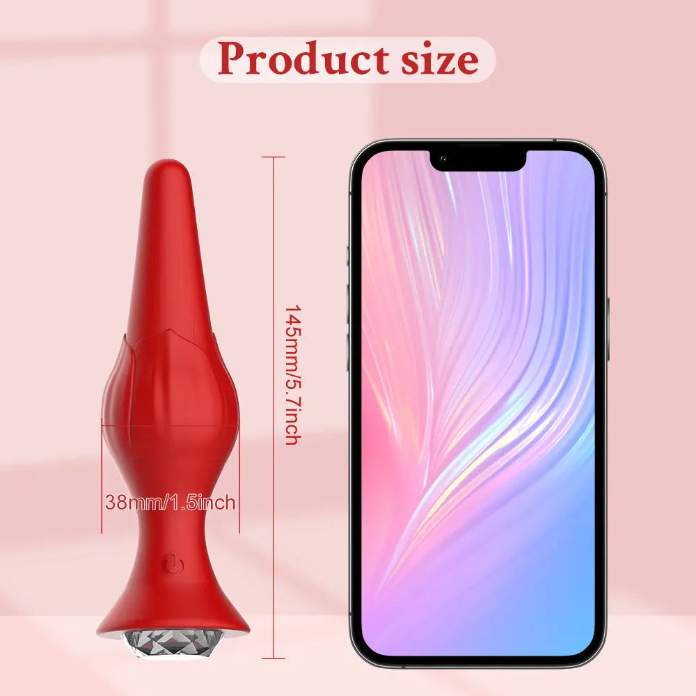 Vibrating Butt Plug Erotic Dildo RightOn68