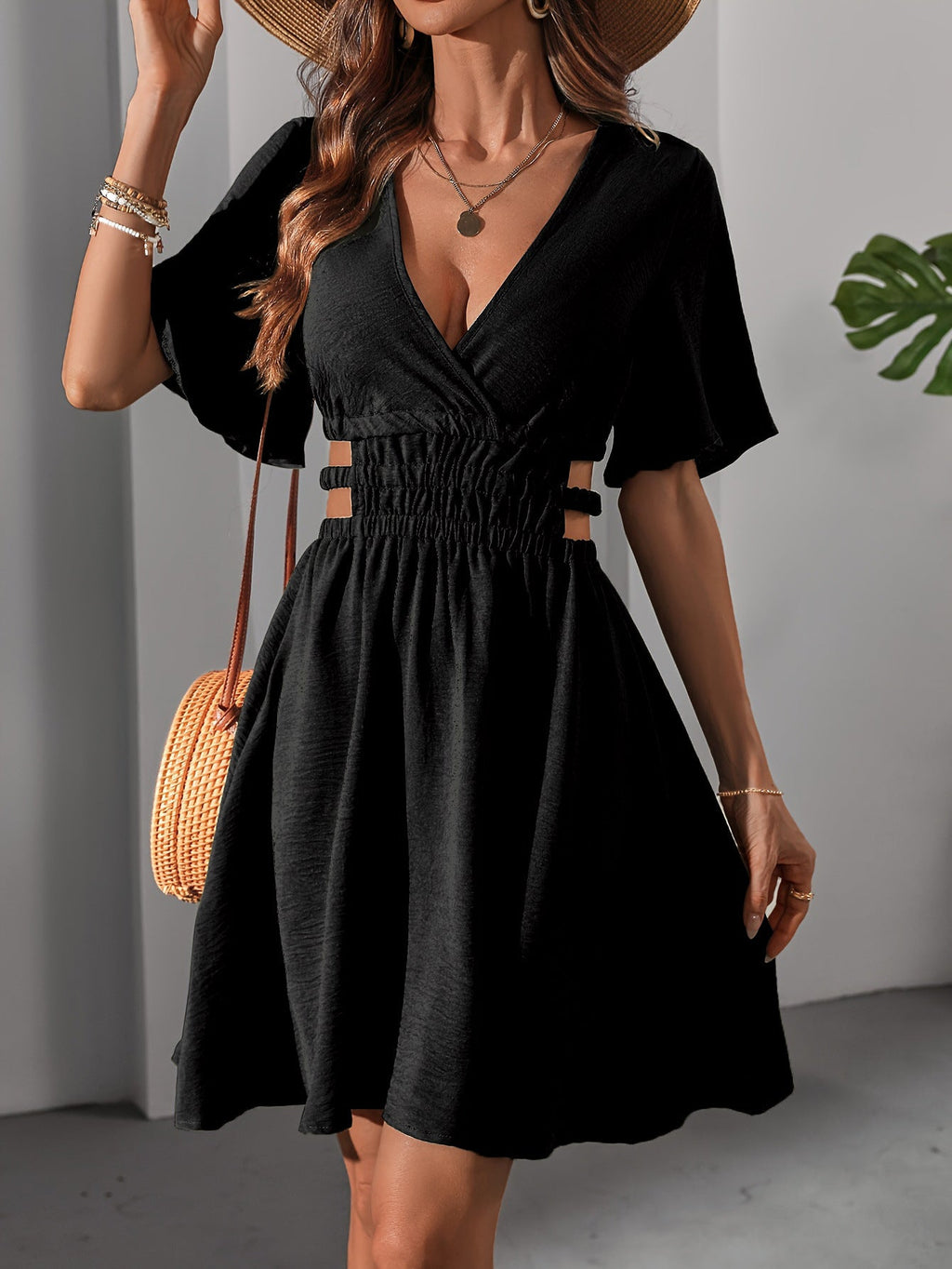 Elegant High-Waisted Pleated A-Line Summer Dress DC-Beyond Borders Collective