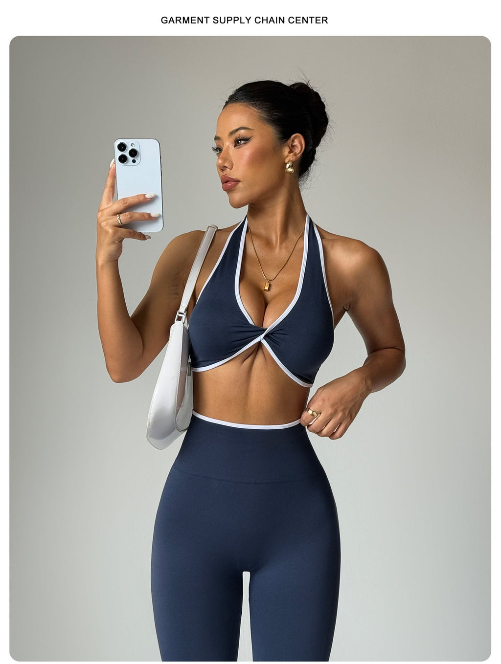 Seamless Color Block Yoga Outfit Set, Including Sports Bra And Long Pants For Fitness DC-Beyond Borders Collective