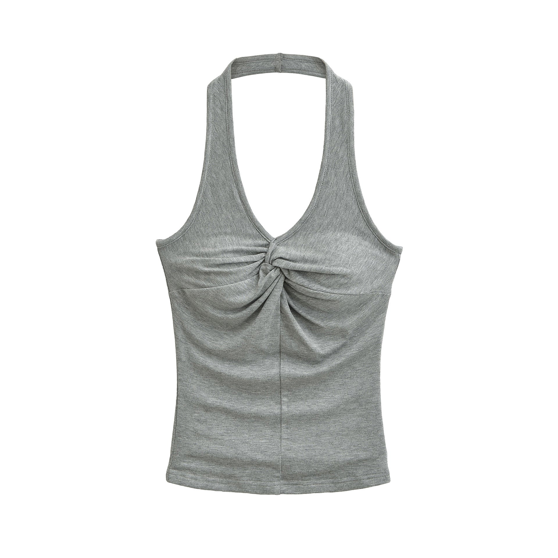 Womens Halter-Neck V-Neck Slim-Fit Top DC-Beyond Borders Collective