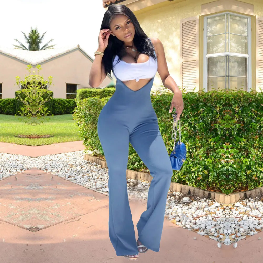 Women's Wear Slim-fit Casual Suspender Jumpsuit DC-Beyond Borders Collective