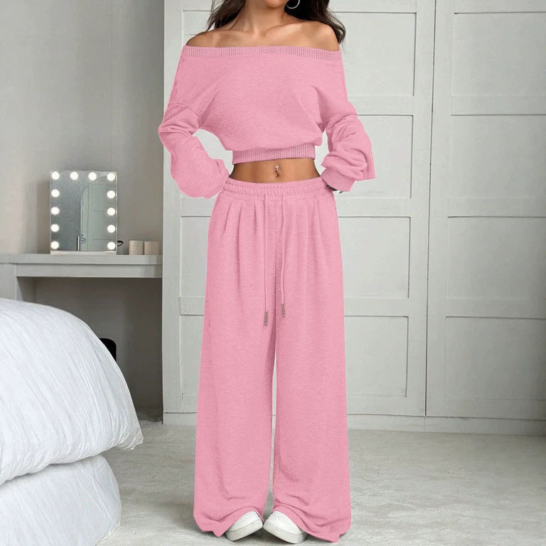 Womens Off-shoulder Casual Sweatshirt Set DC-Beyond Borders Collective