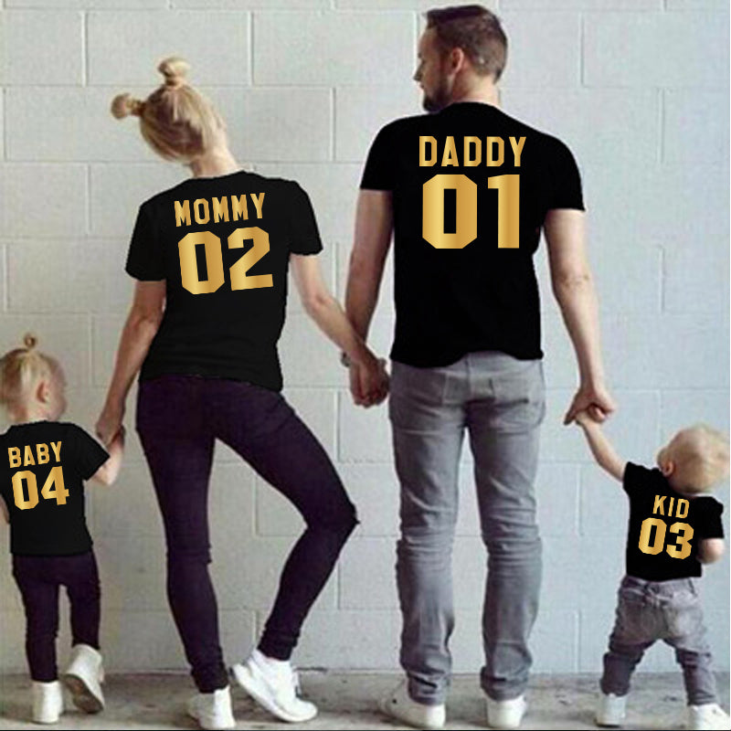 Parent-child Short-sleeved T-shirt Family Top DC-Beyond Borders Collective