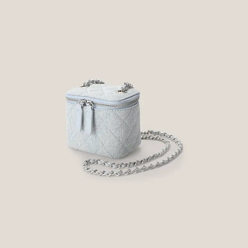 Rhombic Chain Slung Denim Bag Girl RightOn68