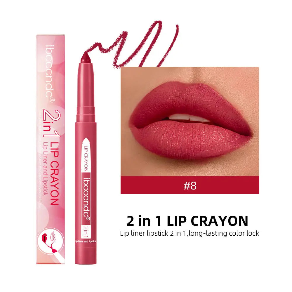 2-in-1 Long Lasting Waterproof Matte Lip Liner Dropshipman
