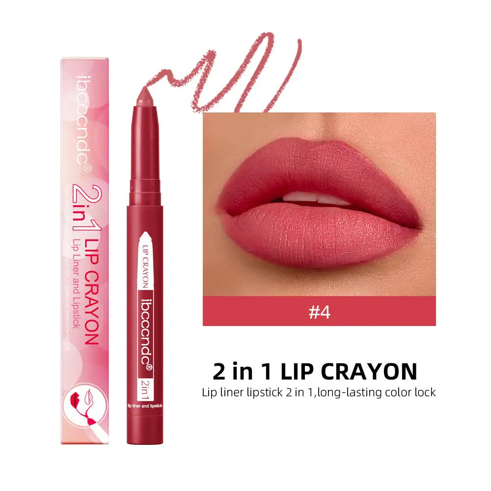 2-in-1 Long Lasting Waterproof Matte Lip Liner Dropshipman
