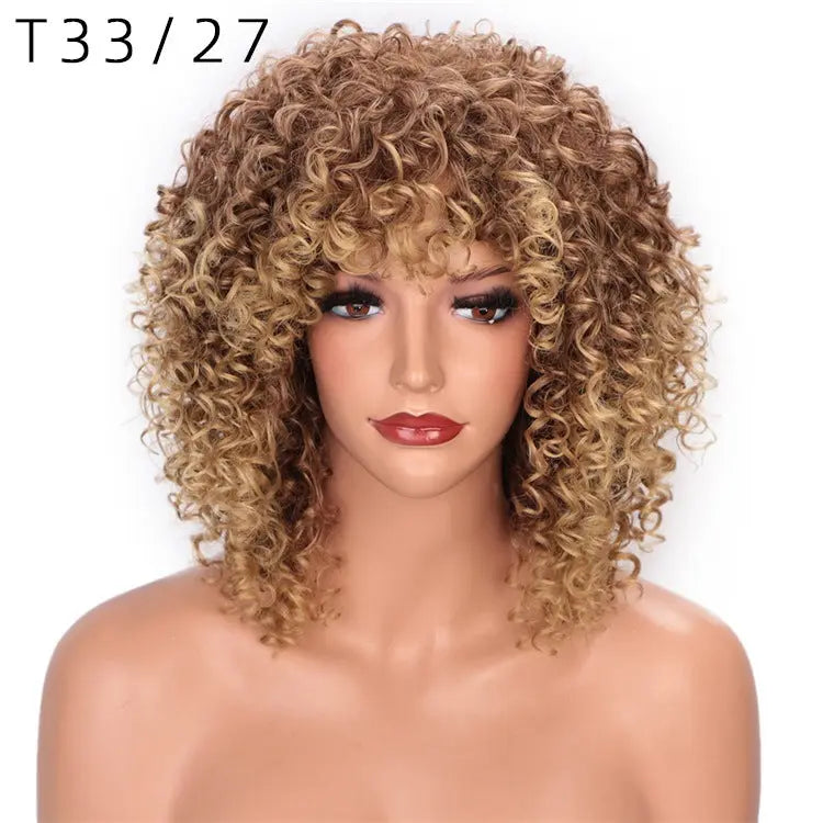 Curly Wig with Bang RightOn68