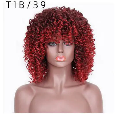 Curly Wig with Bang RightOn68