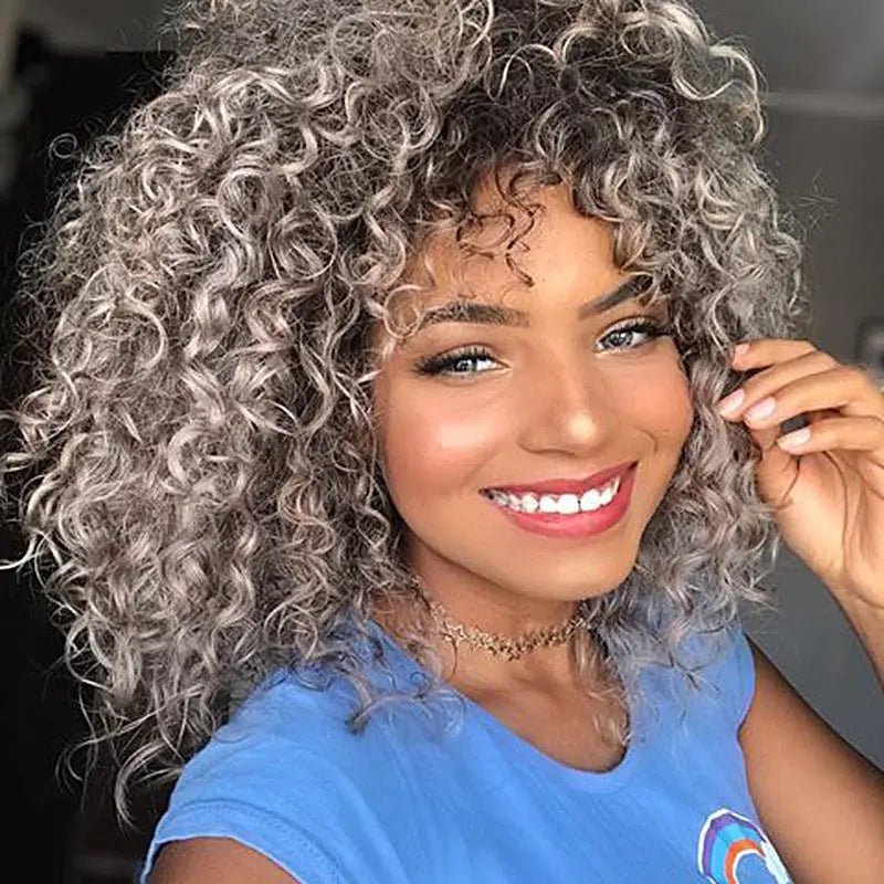 Curly Wig with Bang RightOn68