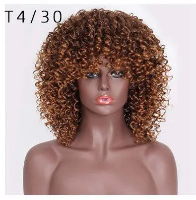 Curly Wig with Bang RightOn68