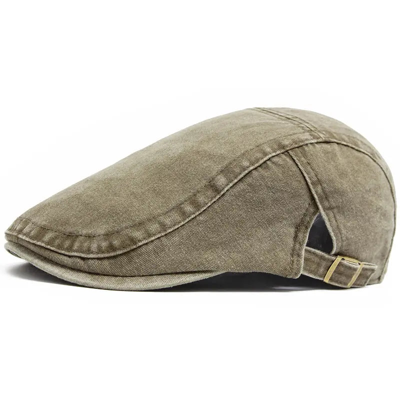 Retro Washed Denim Beret Cap RightOn68