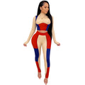 Two Piece Set Color Patchwork Outfits RightOn68
