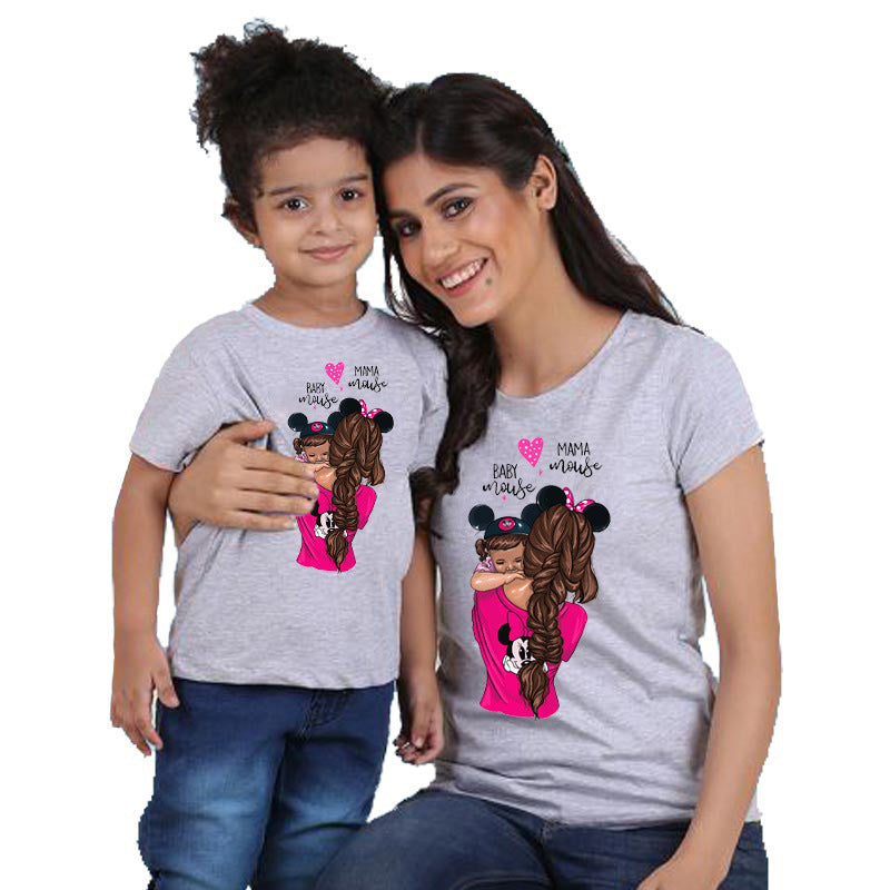 Women's And Women's Short-Sleeved t-Shirts Cartoon Mother And Daughter Printing Parent-Child Top DC-Beyond Borders Collective