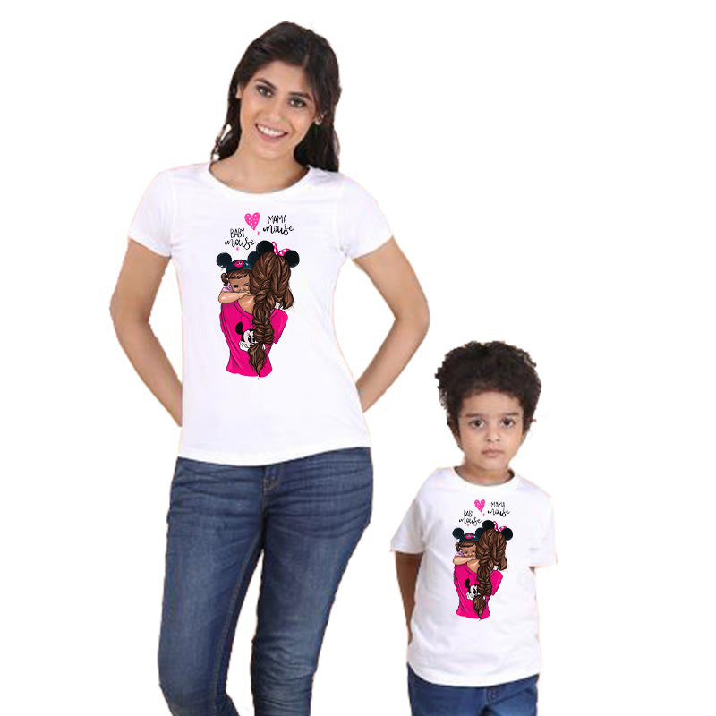 Women's And Women's Short-Sleeved t-Shirts Cartoon Mother And Daughter Printing Parent-Child Top DC-Beyond Borders Collective