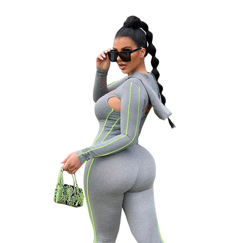 Women's Fashion Casual Sports Solid Color Spring New Two-Piece Hooded Suit DC-Beyond Borders Collective