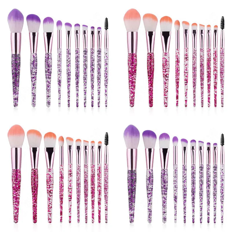 10 Makeup Brushes Powder-Filled Handle Makeup Brush Set RightOn68