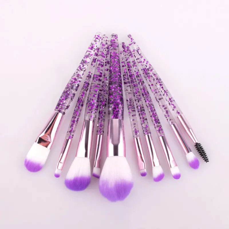 10 Makeup Brushes Powder-Filled Handle Makeup Brush Set RightOn68