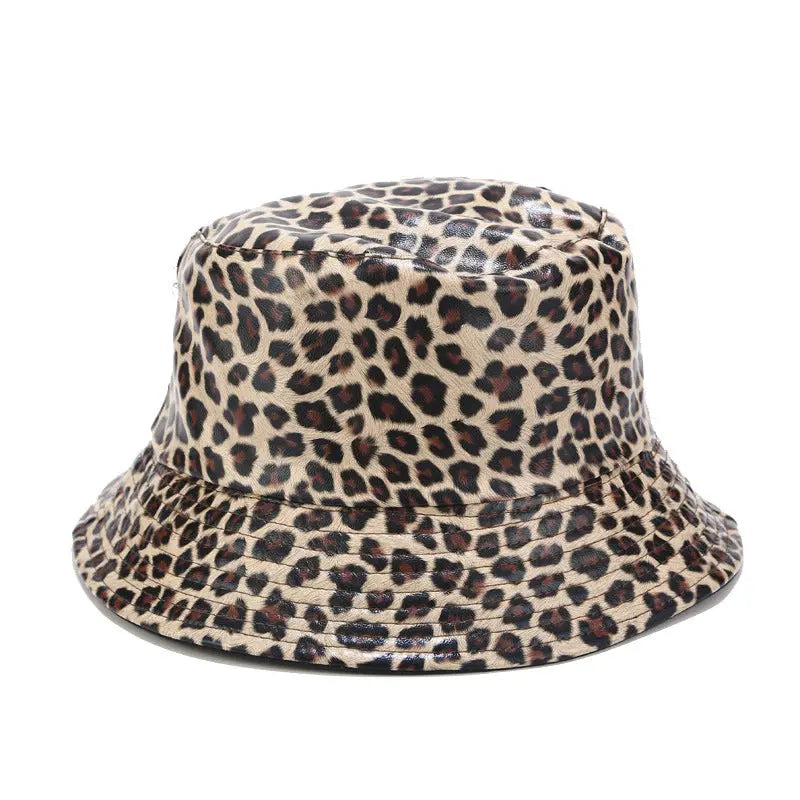 Leopard Print Double-Sided Fisherman Hat RightOn68