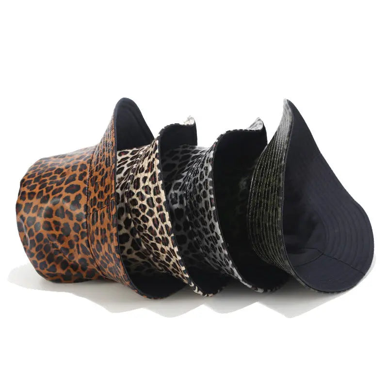 Leopard Print Double-Sided Fisherman Hat RightOn68