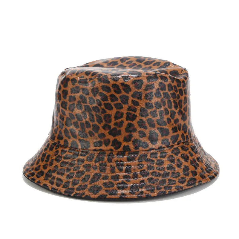 Leopard Print Double-Sided Fisherman Hat RightOn68
