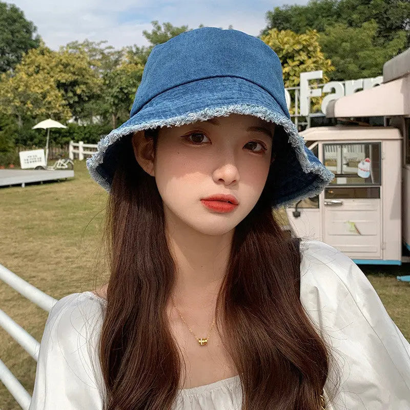 Old Washed Denim Fisherman Hat RightOn68