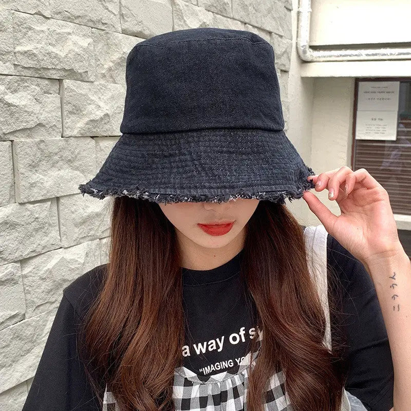 Old Washed Denim Fisherman Hat RightOn68