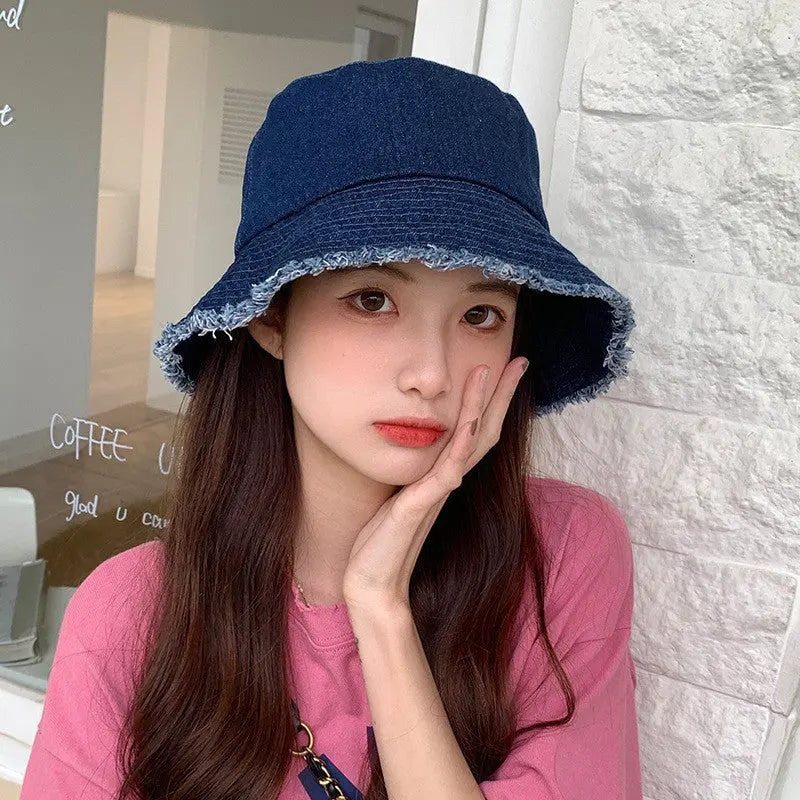 Old Washed Denim Fisherman Hat RightOn68