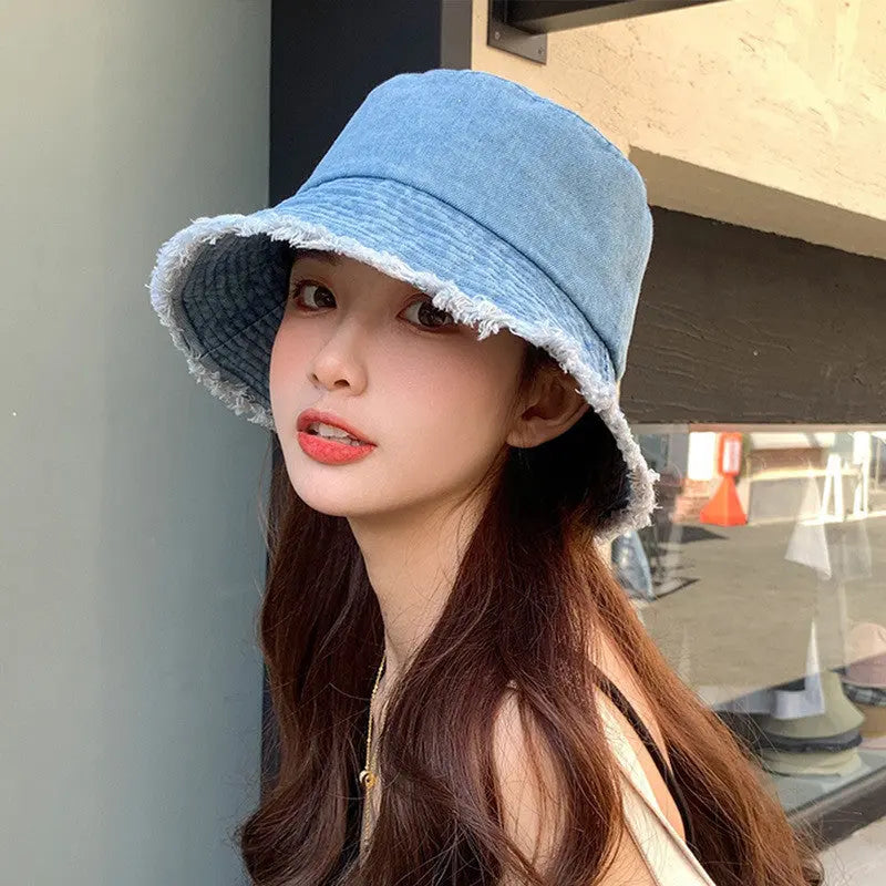 Old Washed Denim Fisherman Hat RightOn68