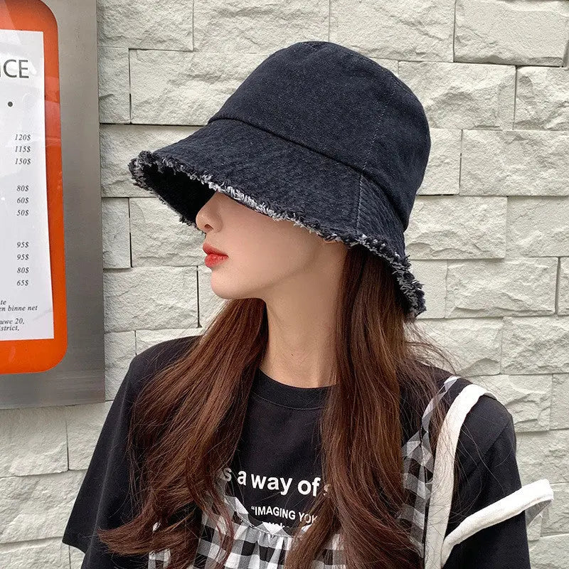 Old Washed Denim Fisherman Hat RightOn68