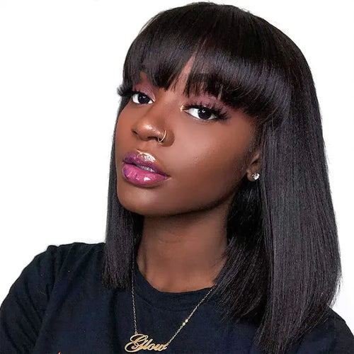 Bob Cut Human Hair Wigs RightOn68
