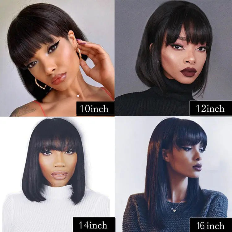 Bob Cut Human Hair Wigs RightOn68