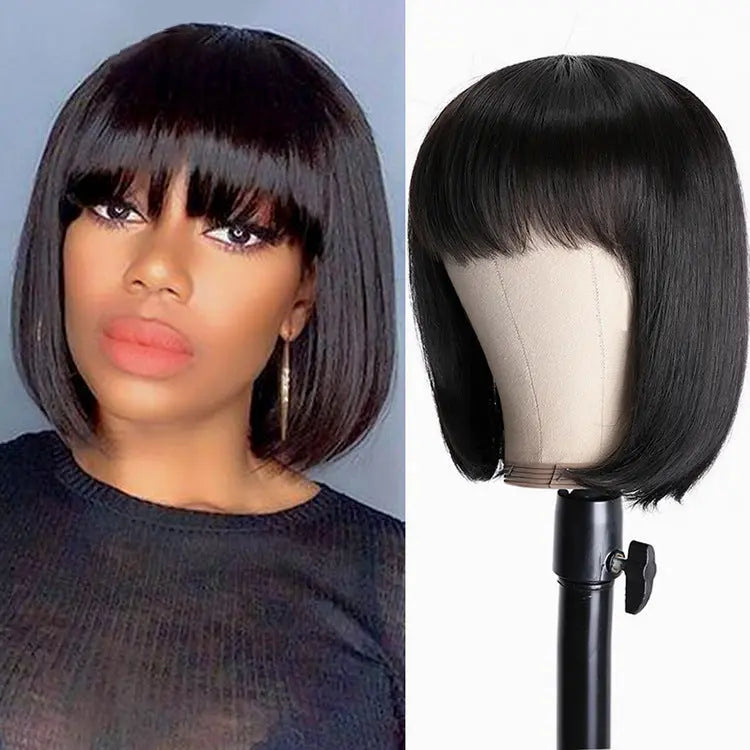 Bob Cut Human Hair Wigs RightOn68