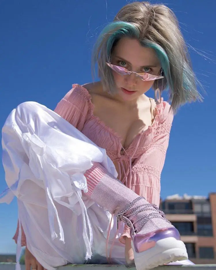Fashion rimless sunglasses for women DC-Beyond Borders Collective