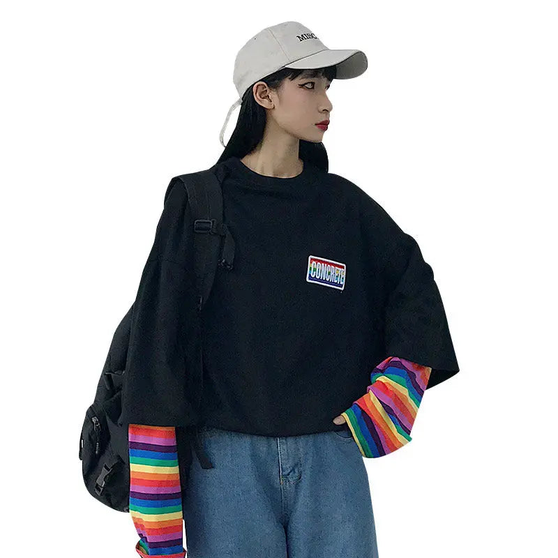 Long Sleeve T-Shirt Women's Wear Loose Korean Salt Wear DC-Beyond Borders Collective