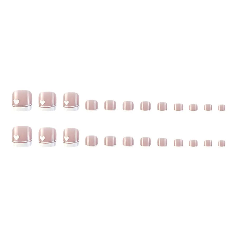 24PCs French Nude Natural Nails RightOn68