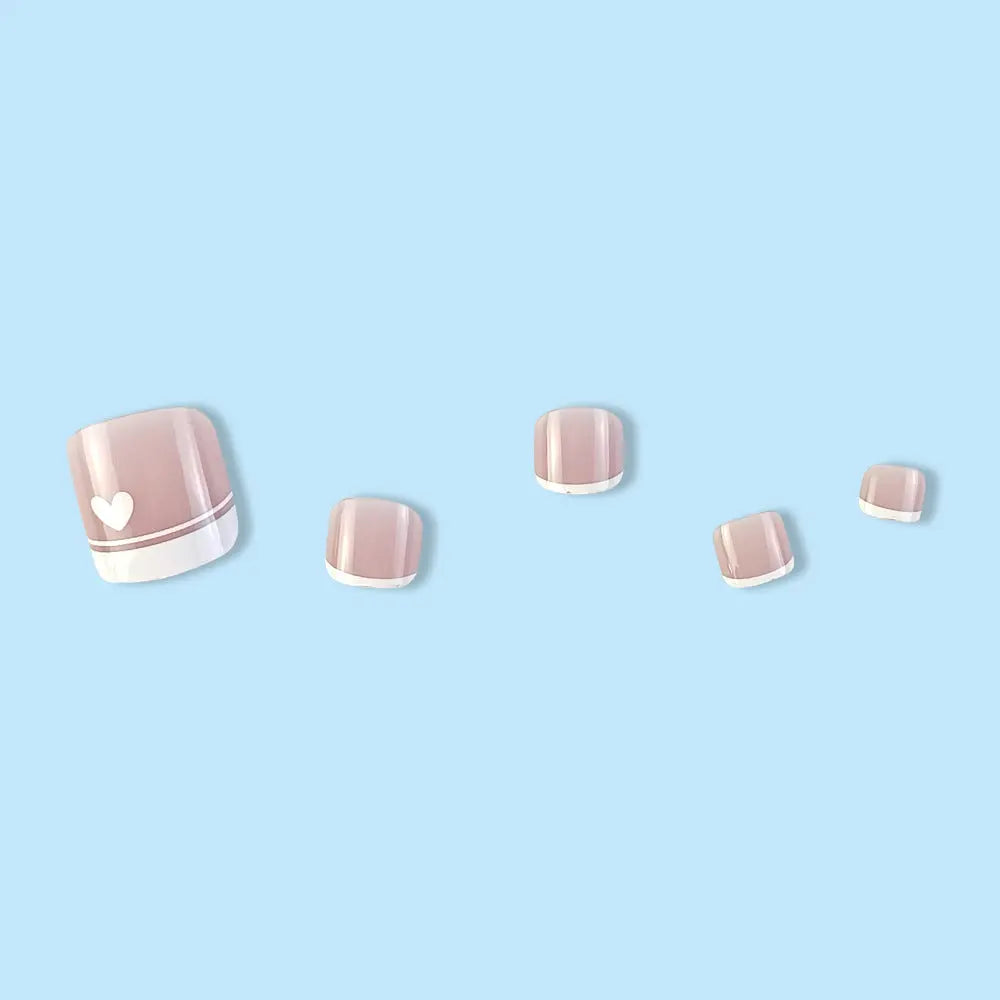 24PCs French Nude Natural Nails RightOn68