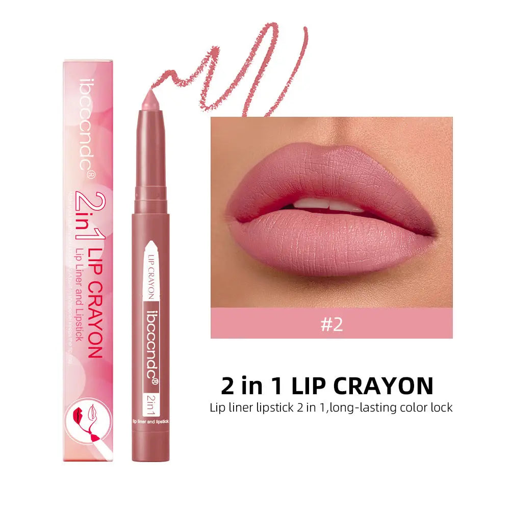 2-in-1 Long Lasting Waterproof Matte Lip Liner Dropshipman