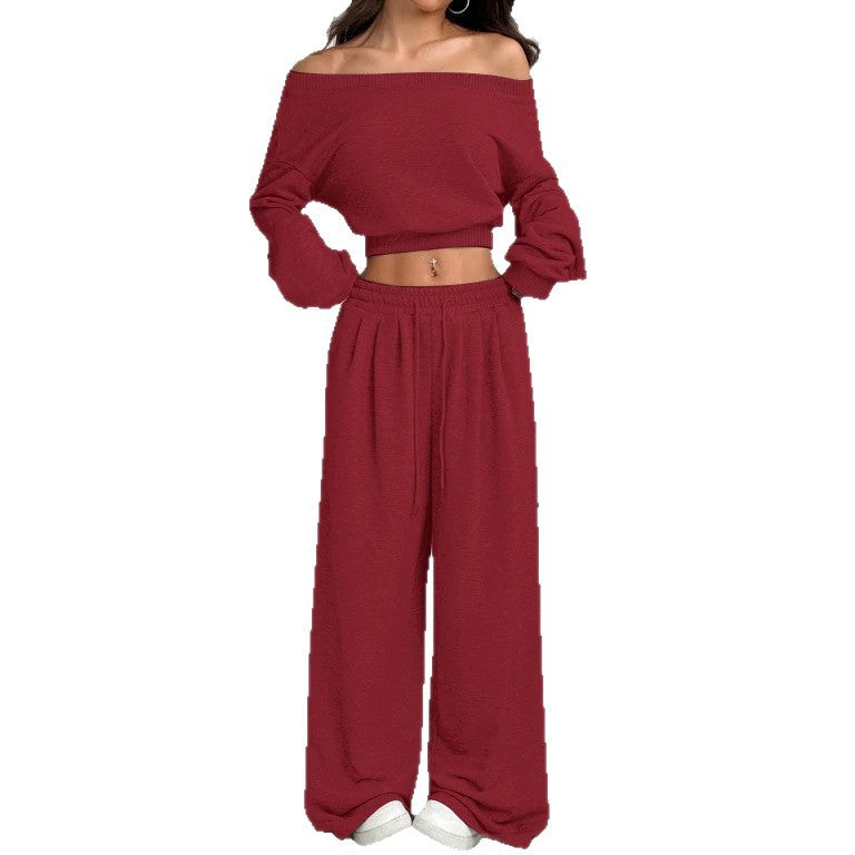 Womens Off-shoulder Casual Sweatshirt Set DC-Beyond Borders Collective