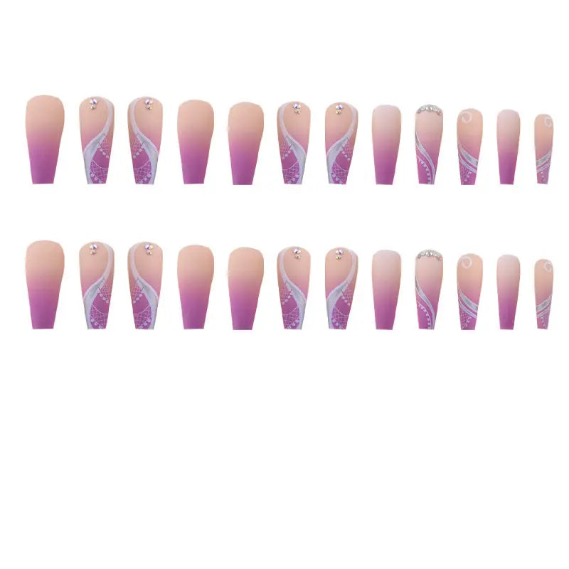 Long and Stylish Press-on Nails RightOn68