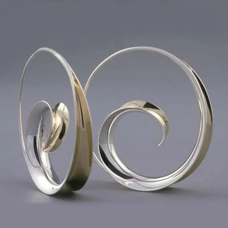 Geometric Hoop Earrings - Minimalist Alloy Earrings | 4cm RightOn68