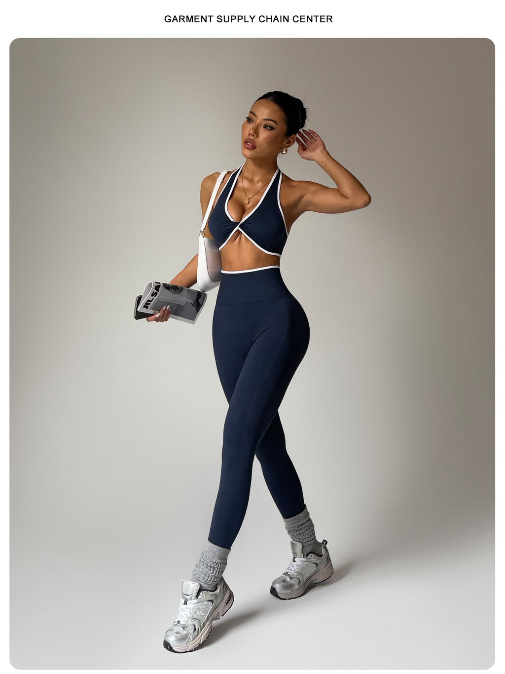 Seamless Color Block Yoga Outfit Set, Including Sports Bra And Long Pants For Fitness DC-Beyond Borders Collective