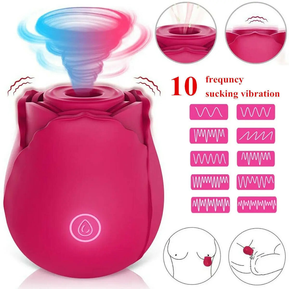 Rose Sucking Vibration Clit Massager RightOn68