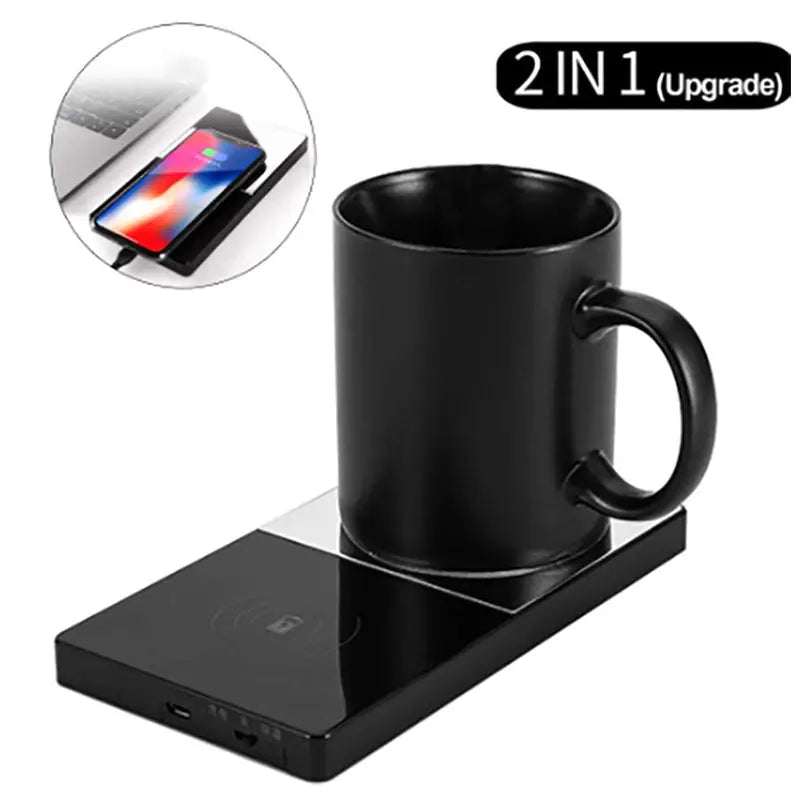 2 In 1  Wireless Heating Mug Cup Warmer RightOn68