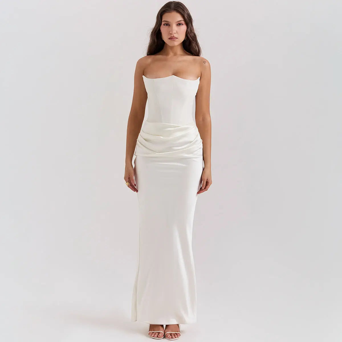 Slim Tube Top Long Dress Sexy Fashion Bandeau Backless Party Evening Dresses For Women Clothing DC-Beyond Borders Collective
