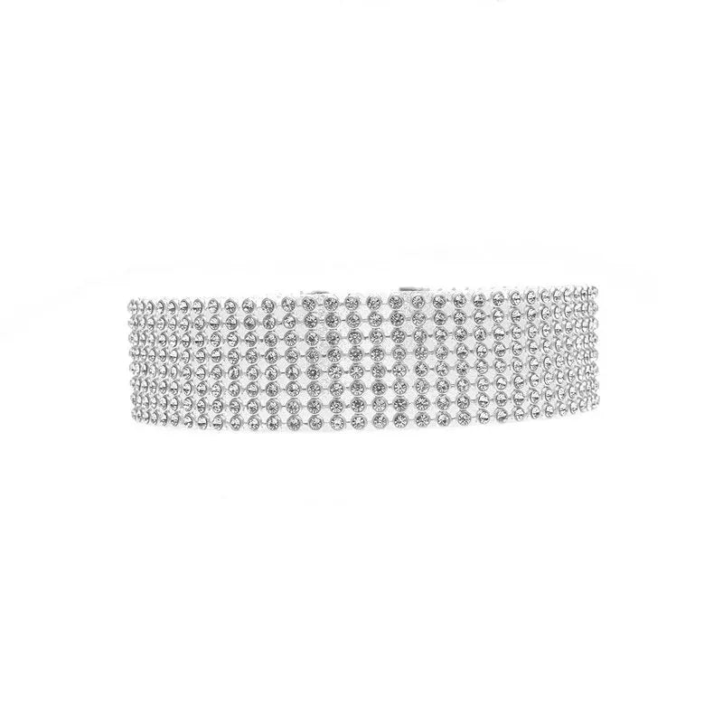 Full Crystal Rhinestone Choker Necklace RightOn68