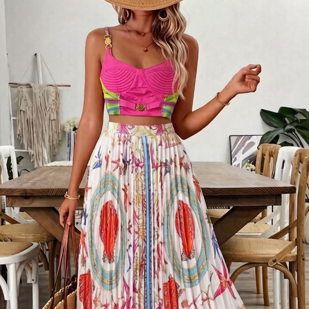 Romantic And Flowing Beach Vacation Dress Set DC-Beyond Borders Collective