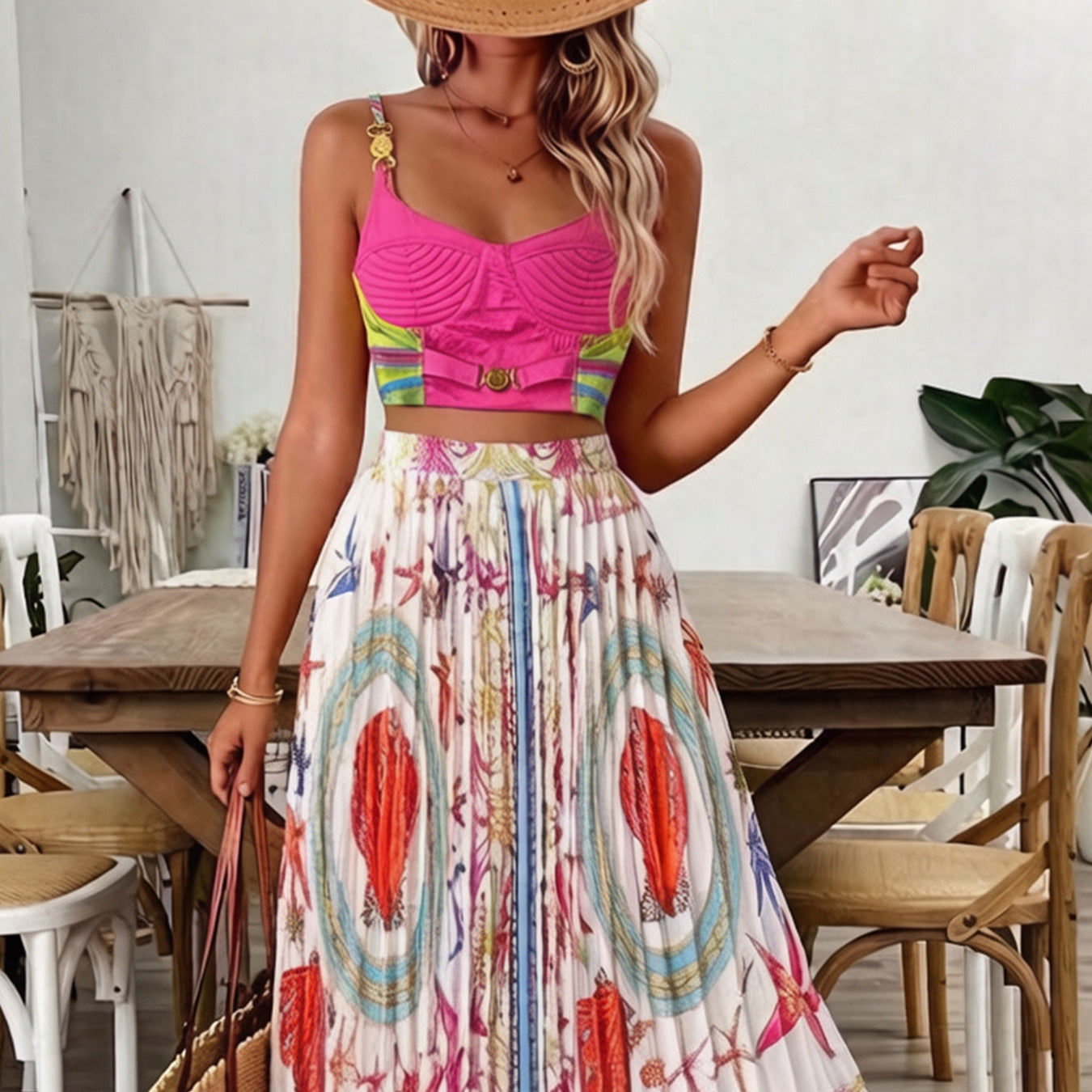 Romantic And Flowing Beach Vacation Dress Set DC-Beyond Borders Collective