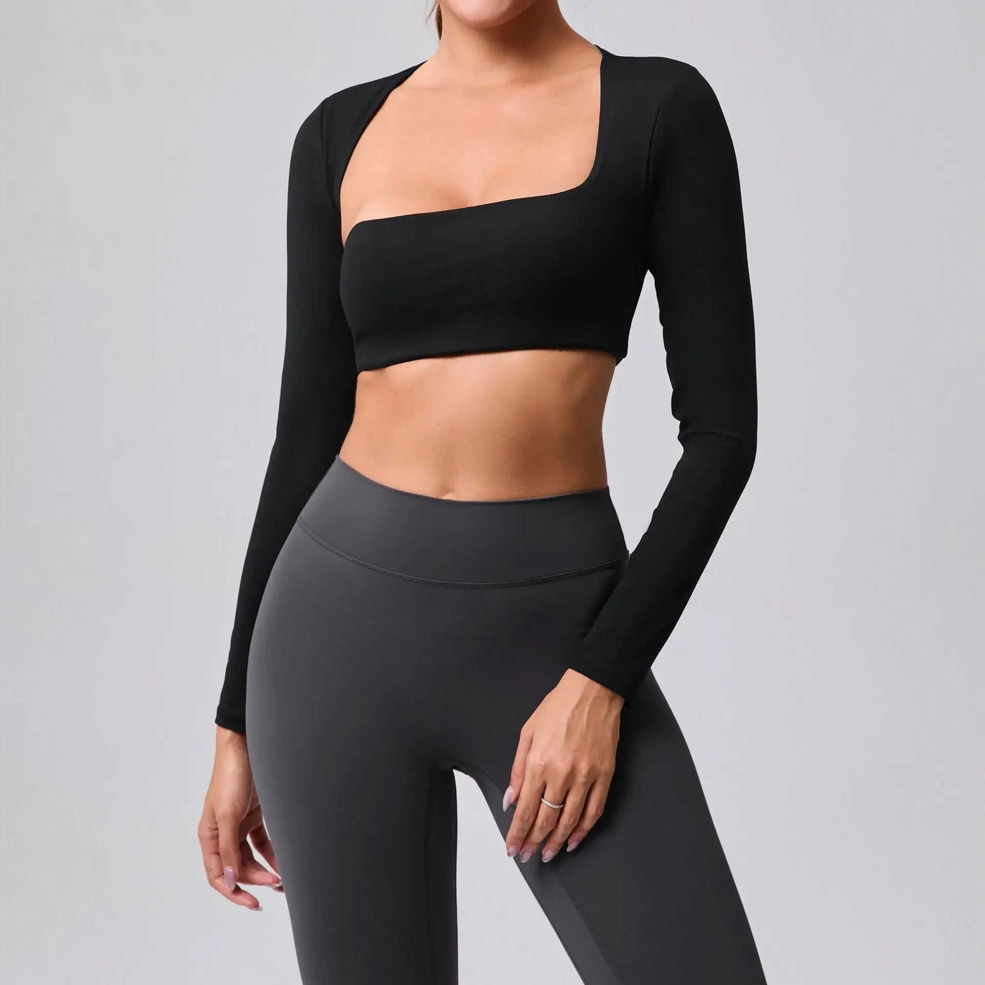 Autumn Sand Brushed Shawl Long Sleeve Yoga Wear DC-Beyond Borders Collective