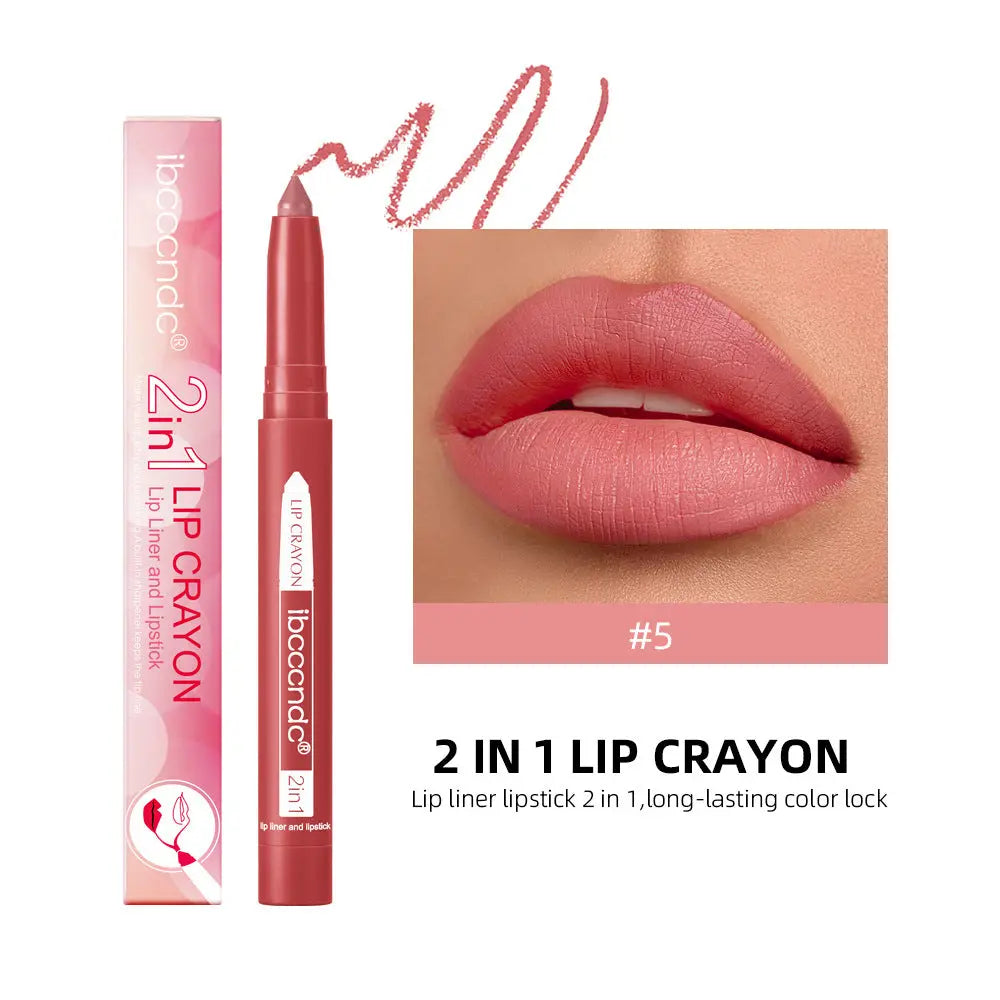 2-in-1 Long Lasting Waterproof Matte Lip Liner Dropshipman