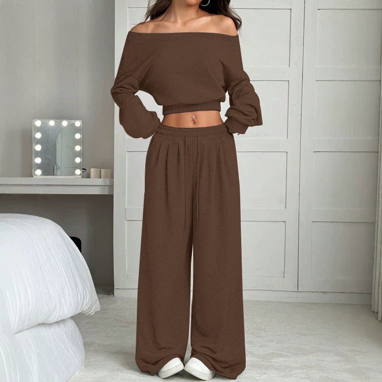 Womens Off-shoulder Casual Sweatshirt Set DC-Beyond Borders Collective